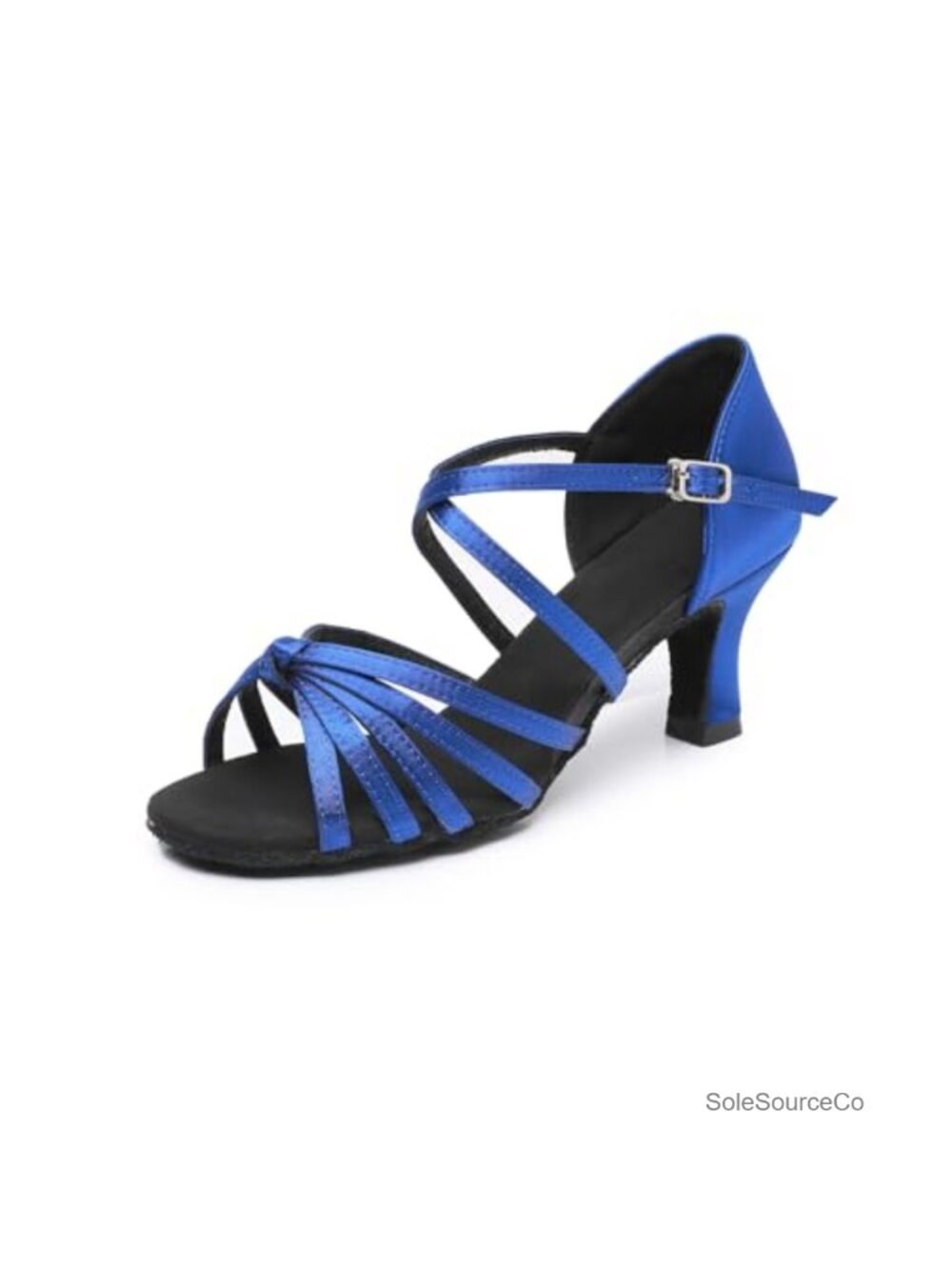 Ballroom Dance Shoes Latin Salsa Heels Satin Suede 2"